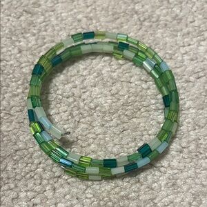 Green beaded bracelet